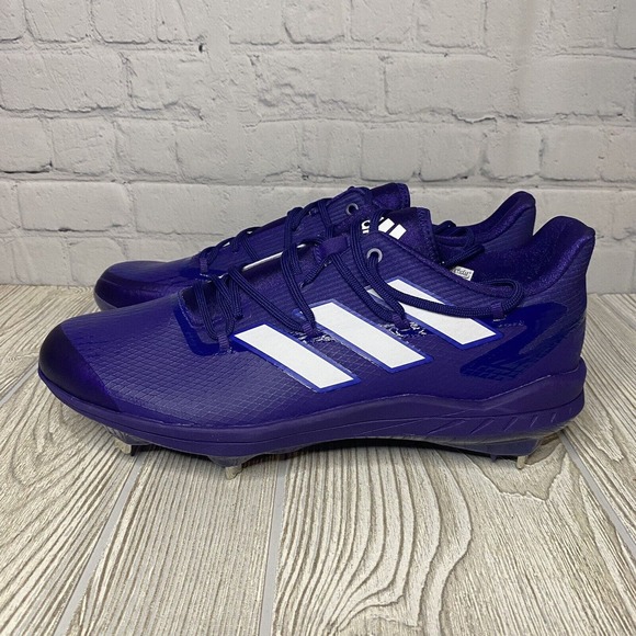 Adidas Adizero Afterburner 8 Metal Baseball Cleats Men’s 13.5 Purple New - Picture 4 of 7